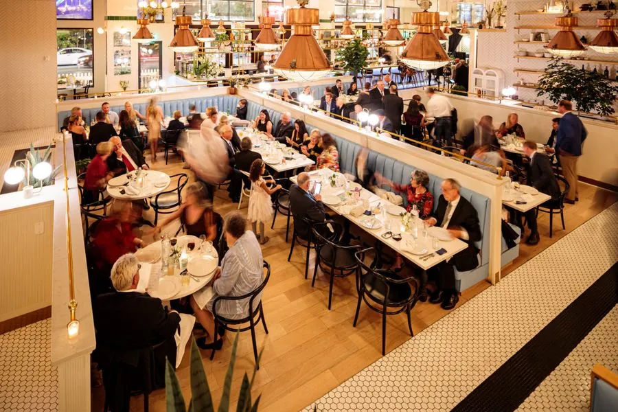 Liberty Common's dining room full of guests during service
